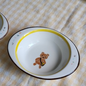 꿀곰돌이 어린이밥그릇 국그릇